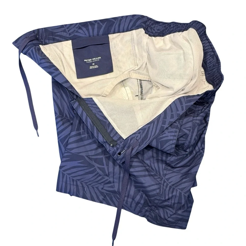 Peter Millar Crown Crafted Men's Navy Swim‎ Suit In Medium With Floral Design